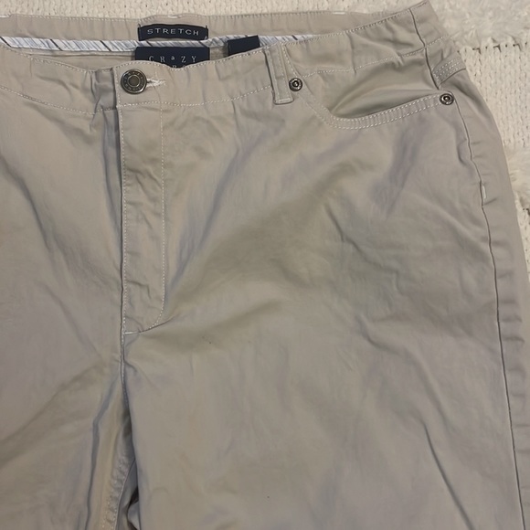 Vintage Crazy Horse Liz Claiborne capris stretch crop ankle pants khaki … - Picture 4 of 16